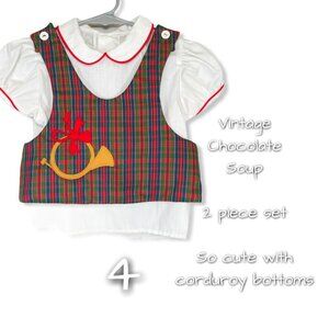 Vintage Chocolate Soup Holiday Vest + Peter Pan Collar Undershirt 4